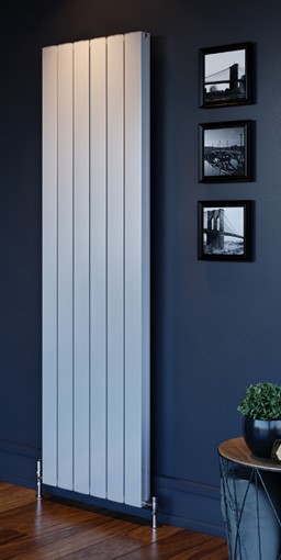  magenta flat aluminium designer radiator <br/> colour shown white