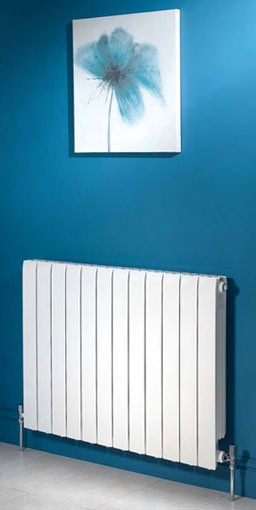 modena horizontal aluminium radiator <br/> colour shown RAL 9016 