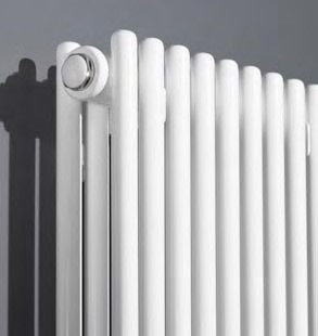 rimini double straight tube designer radiator RAL 9016