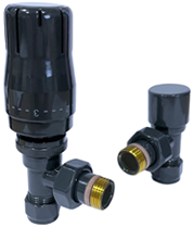 Italian Luxury TRV Valve Set Angled Anthracite Gloss
