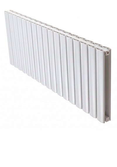 magenta curve horizontal white radiator